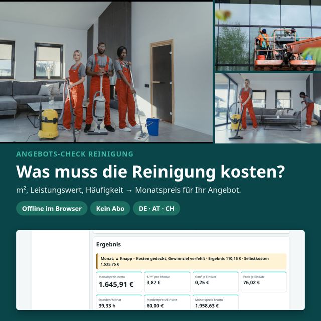 Angebots-Check Reinigung